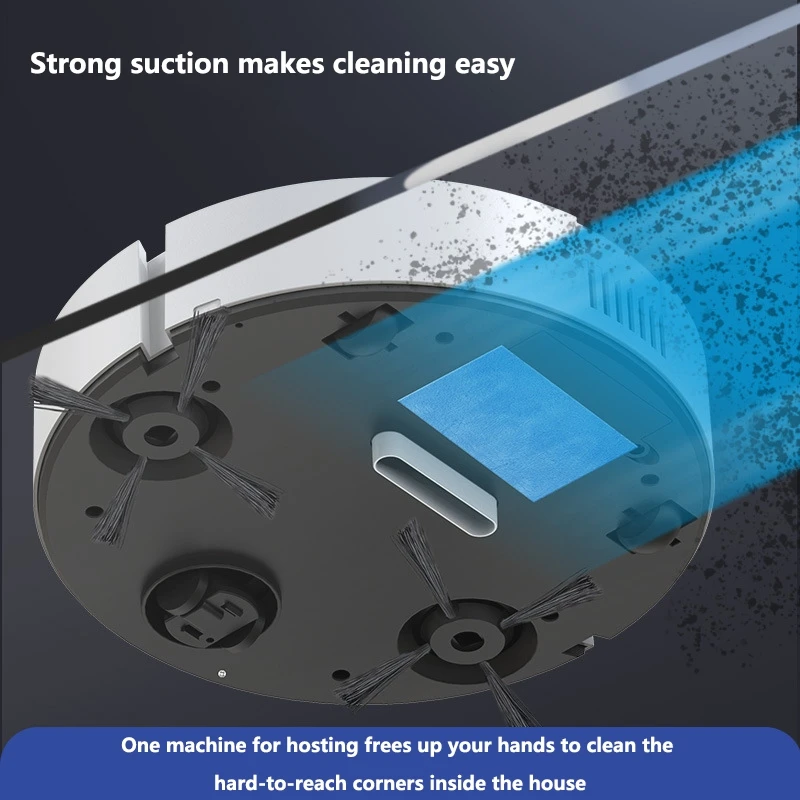 Midea 3-in-1 Robot Penyapu Pintar Pembersih Pintar Dapat Diisi Ulang Penyedot Debu Otomatis Sepenuhnya Menyapu Puing-puing Bulu Hewan Peliharaan Peralatan Rumah Tangga