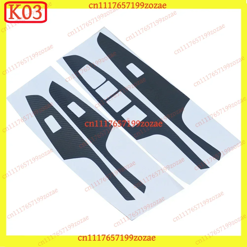 LK 4Pcs Carbon Fiber Window Lifter Control Button Panel Stickers for Hyundai Tucson 2015-2018, Replacement Parts
