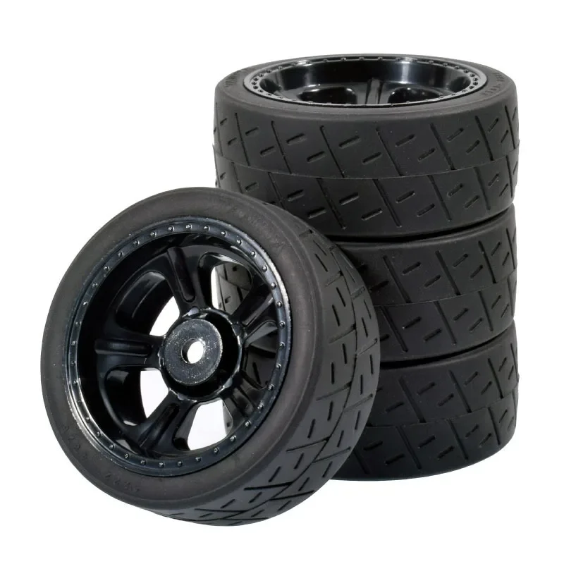 

1:10 Racing Car Tires 68mm Tyre 12mm Hex for 1/10 RC On Road Car Tamiya TT02 XV01 HSP HPI Kyosho Upgrade Parts