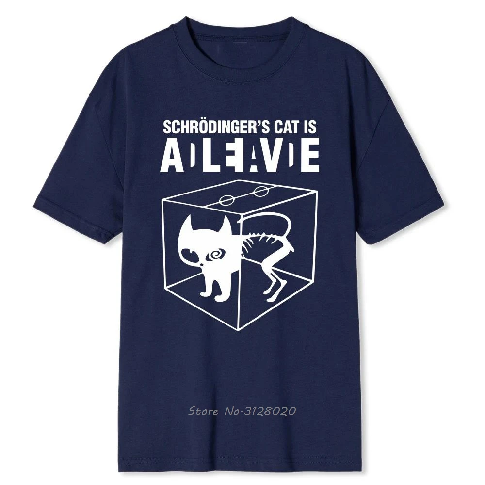 Men's T-shirt Top Quality Cotton Schrodinger's Cat Print Short Sleeve Men T Shirt Casual Tops The Big Bang Theory Tshirt Tees