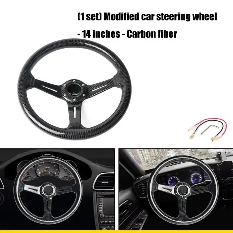 

SZCH Stylish Ergonomic Car Steering Wheel 14 Inch Universal Heat Corrosion Resistant