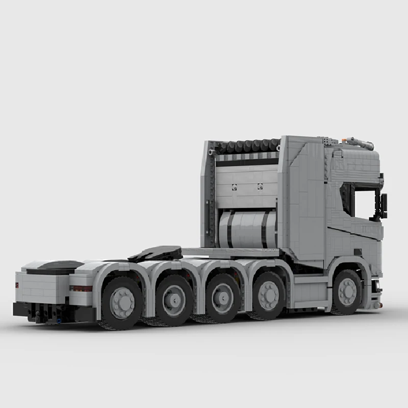 3872 قطعة نموذج نقل رمادي اللون إصدار 770S MOC، مكعبات بناء تعليمية قابلة للتخصيص، تصميم نموذج تعليمي، لعبة اصنعها بنفسك، هدية للمهرجانات