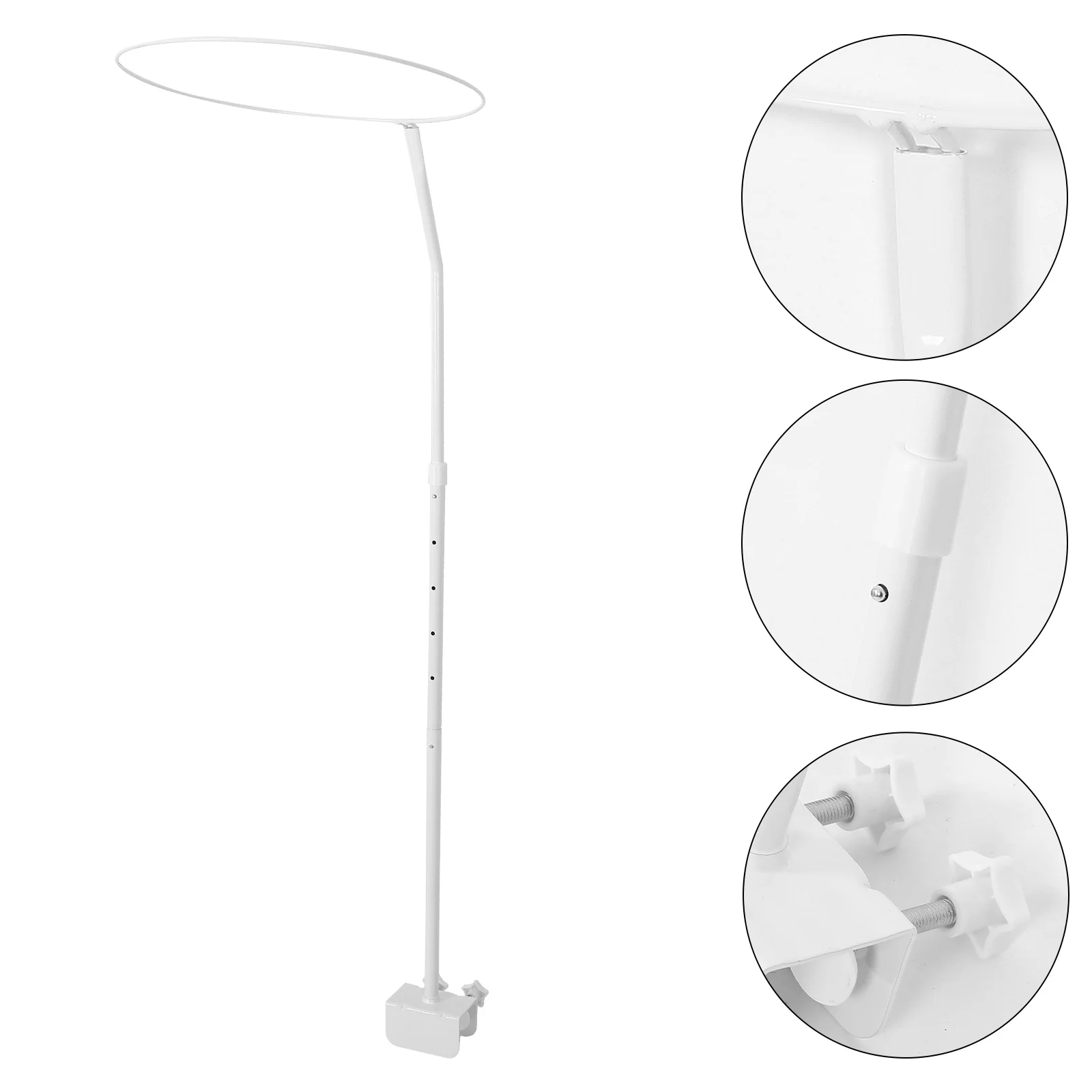 Baby Mosquito Net Holder Canopy Crib Stand Dual Card for Iron Metal Infant Bracket