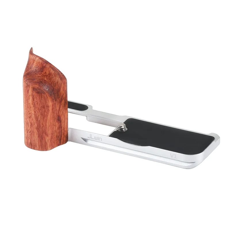 A32HOT-Jlwin Handle Wood Grip L Bracket For Canon Powershot V1 Camera Accessories Arca Tripod Release Mounting Plate