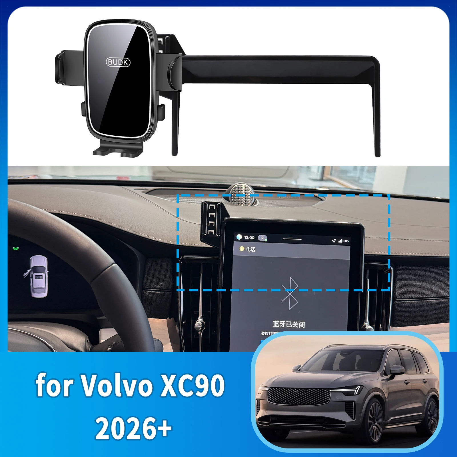 

Car Mobile Phone Holder fit for Volvo XC90 2026+ Navigation Stand Auto Accessories GPS Bracket
