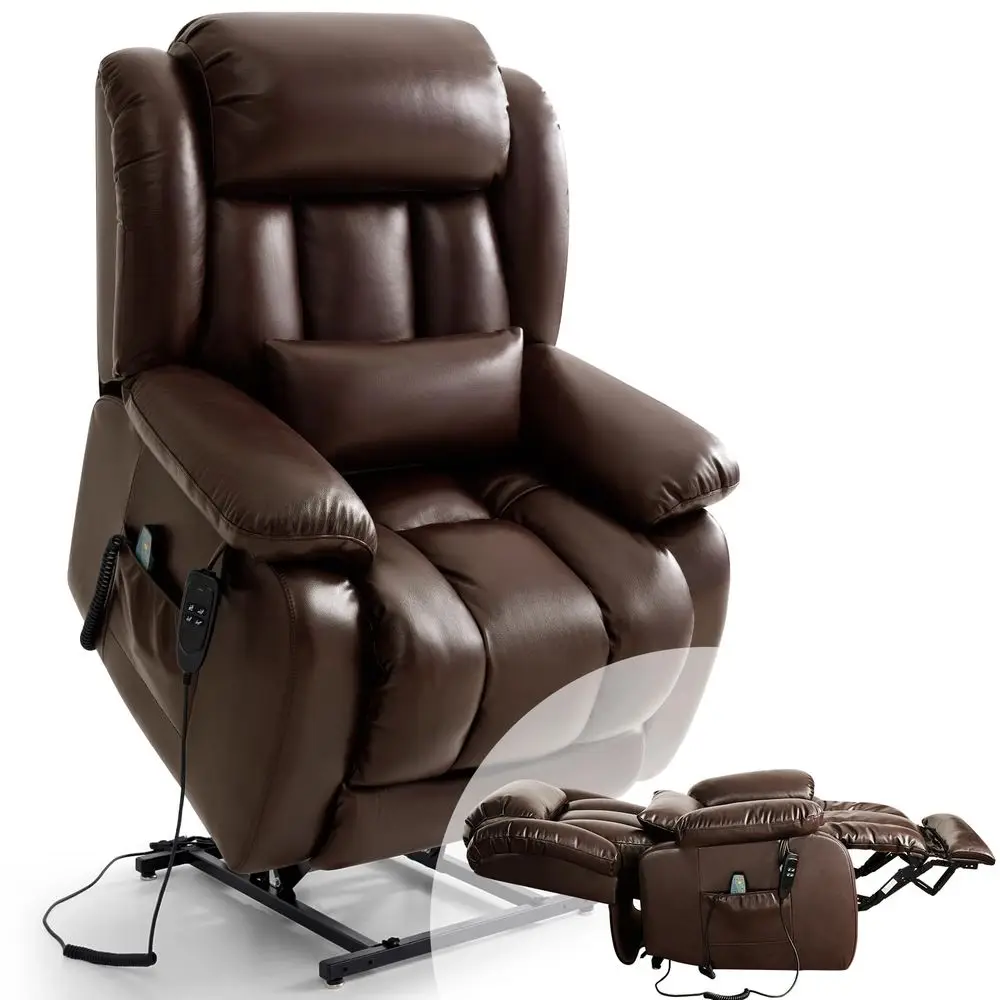 

Position Lay Flat Lift Recliner Chair for Adults, Dual Motor Power Lift Chair for Elderly with Massage amp Heating, Extended Fo