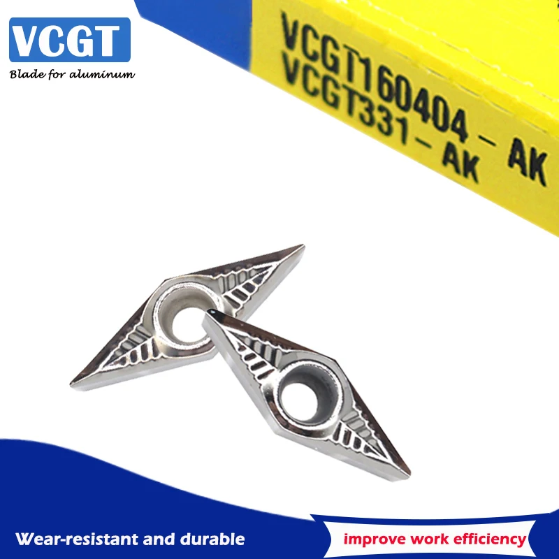 High Quality VCGT160402 VCGT160404 VCGT160408 AK H01 Internal Turning Tool Aluminum Inserts CNC Lathe Tools VCGT Cutter Blade