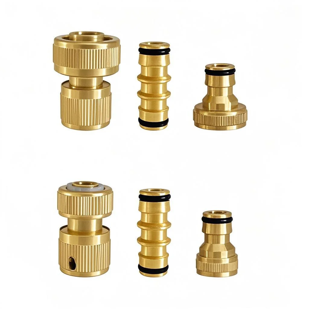 

1/2 3/4 Inch Thread Quick Connector Brass Garden Watering Adapter Drip Irrigation Copper Hose Quick Connector Fittings 1 Piece