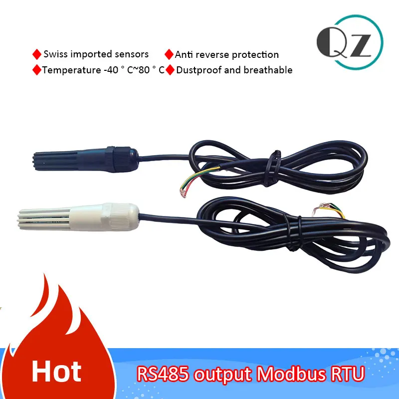 RS485 temperature and humidity sensor probe SHT30 SHT35 Modbus RTU acquisition module for real-time monitoring