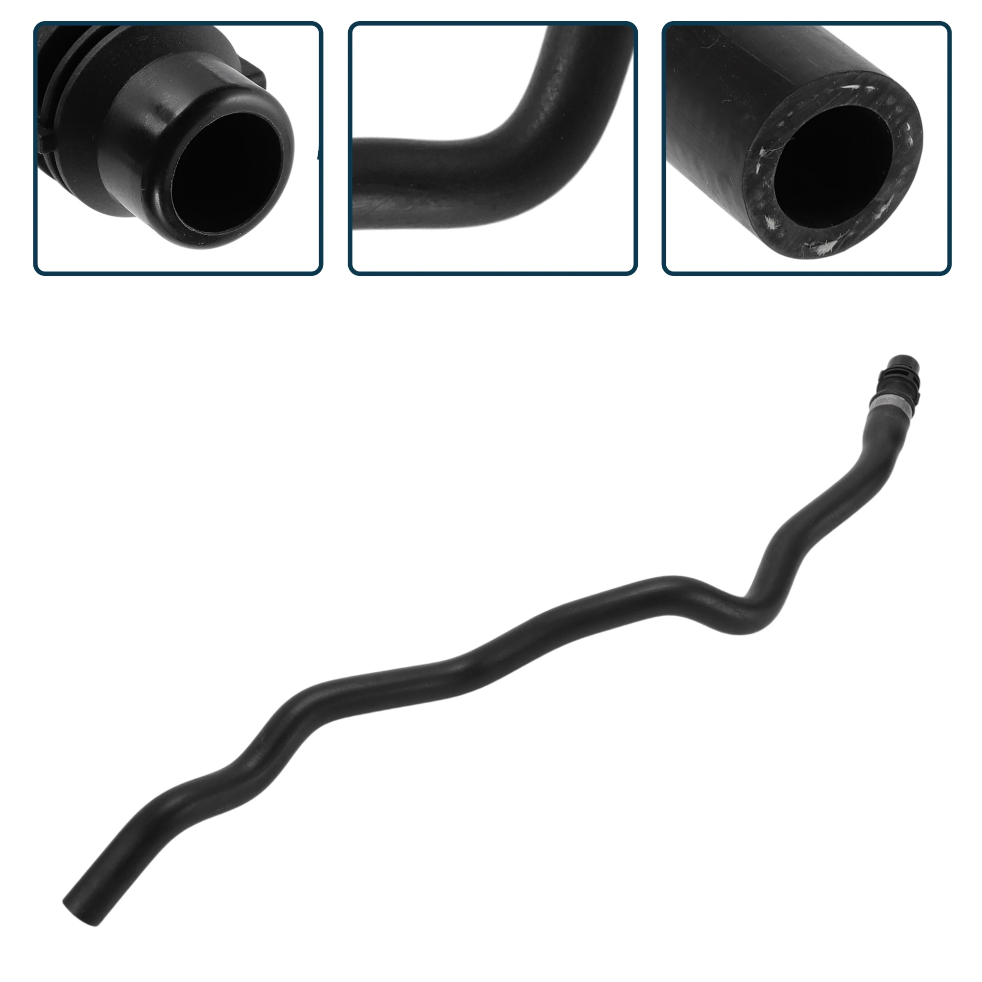 

UXCELL Radiator Hose Heater Hose No.64219329643 for BMW 3 Series 2005-2019 Rubber Coolant Hose Black 1 Pc