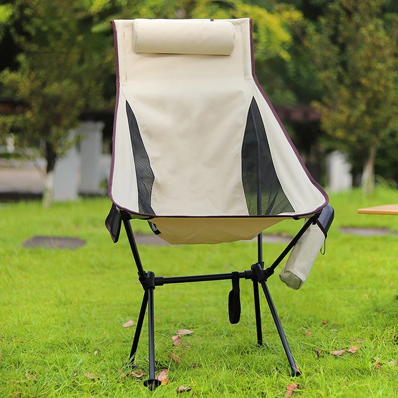 Detachable Portable Folding Moon Chair Outdoor Camping Chairs Beach Fishing Chair Ultralight Travel Hiking Picnic Seat Tools