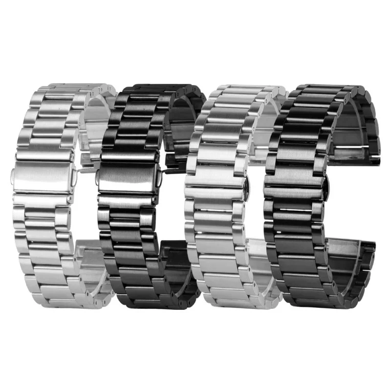 20 مللي متر 22 مللي متر العالمي الصلبة الفولاذ المقاوم للصدأ حزام الساعات ماتي ماتي حزام ساعة اليد ل Timex T49905 T49963 سوار للرجال EFR-303