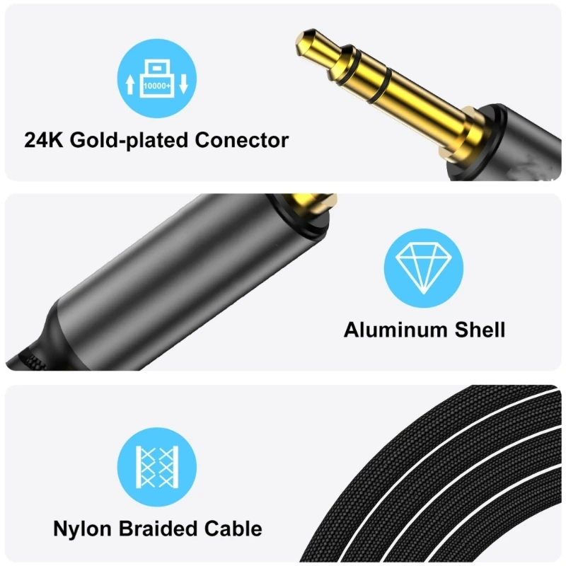 H7JF 3,5 мм типа от C до 3,5 мм мужской адаптер Audios Audios Cable для динамика для наушников