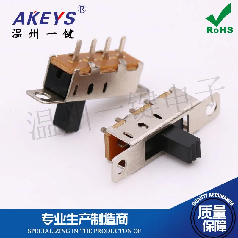 SS-13F08/13F12 (1P3T) Single Row Four-Leg Three-Gear Vertical Toggle Switch Slide Switch Power Supply