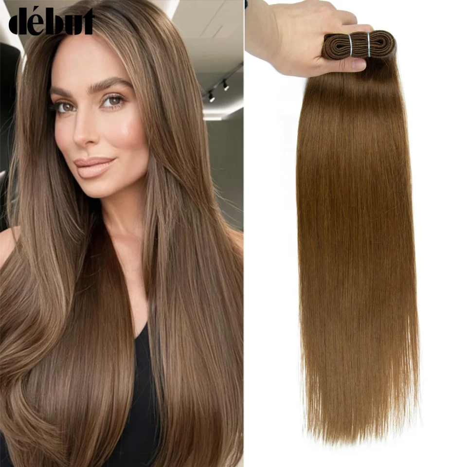 debut-brazilian-6-straight-hair-natural-black-double-drawn-human-hair-weave-bundles-remy-27-4-8-blond-613-human-hair-bundle