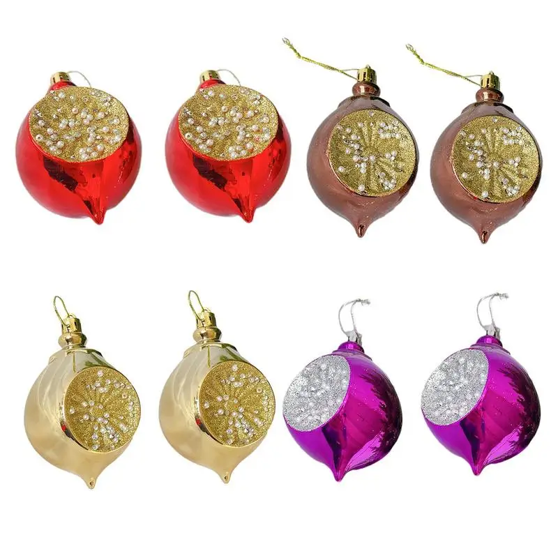 Christmas Tree Balls Pendant Mirror Shaped Ball Ornaments Shatterproof Special-Shaped Christmas Ball New Year Home Decoration