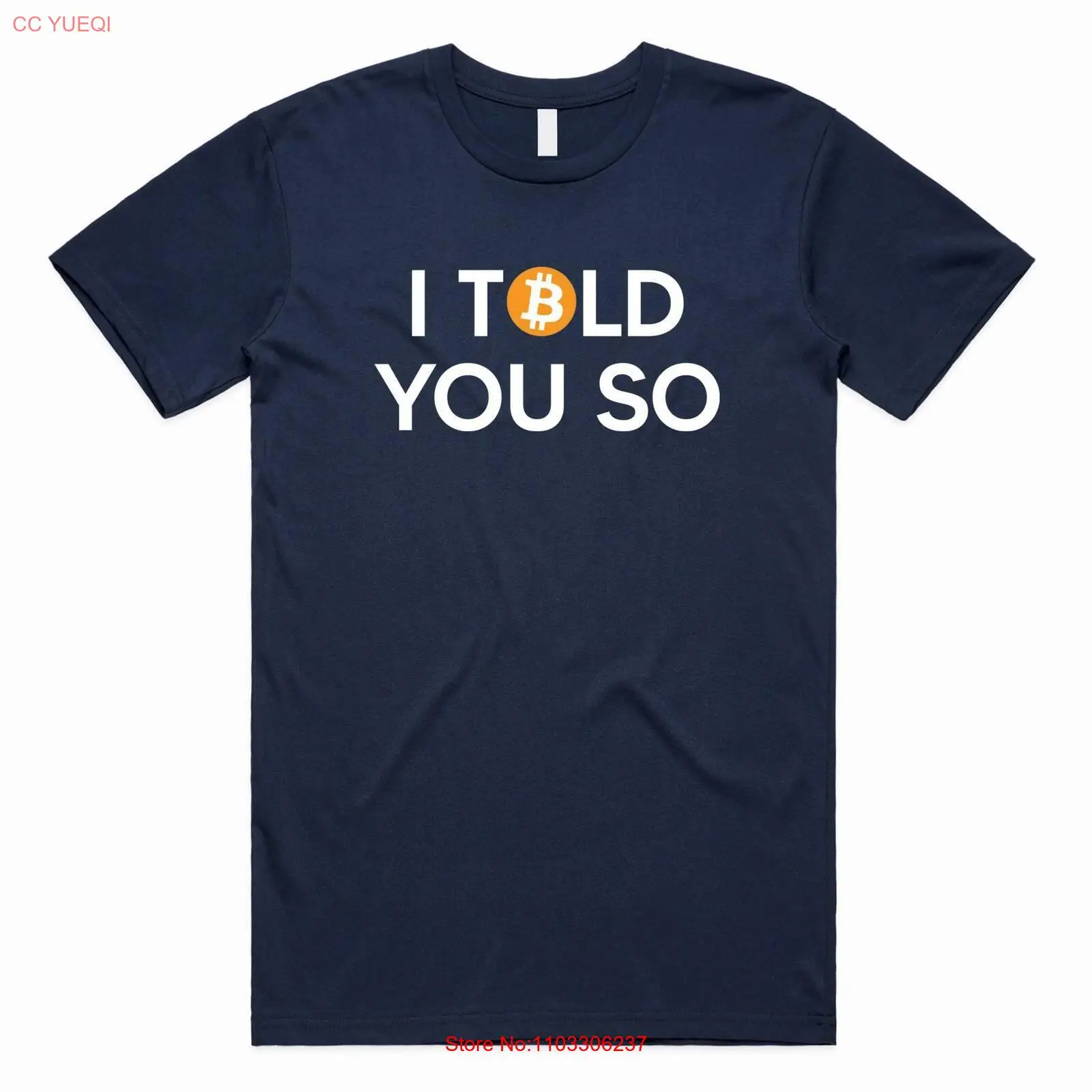 Bitcoin I Told You So T-shirt Tee Top Funny Crypto Cryptocurrency Doge Coin