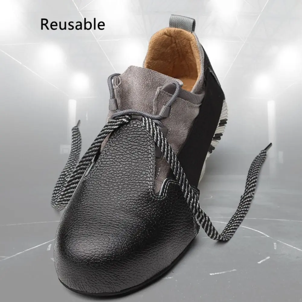 Multipurpose Anti-smashing Steel Toe Shoes Covers Cowhide Slip-resistant Safety Footwear Steel Toe Cap Black Shoe Toe Cap Unisex