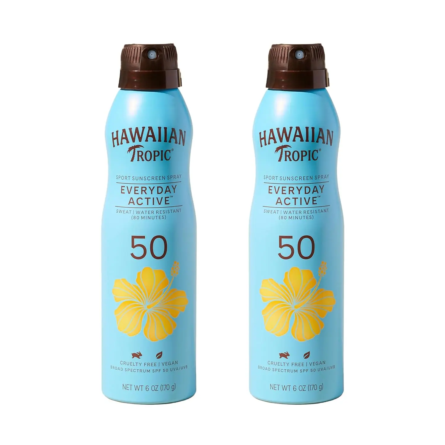 

Everyday Active Spray Sunscreen SPF 50 Twin Pack, Oxybenzone Free, Body Sunscreen Spray for Daily Protection