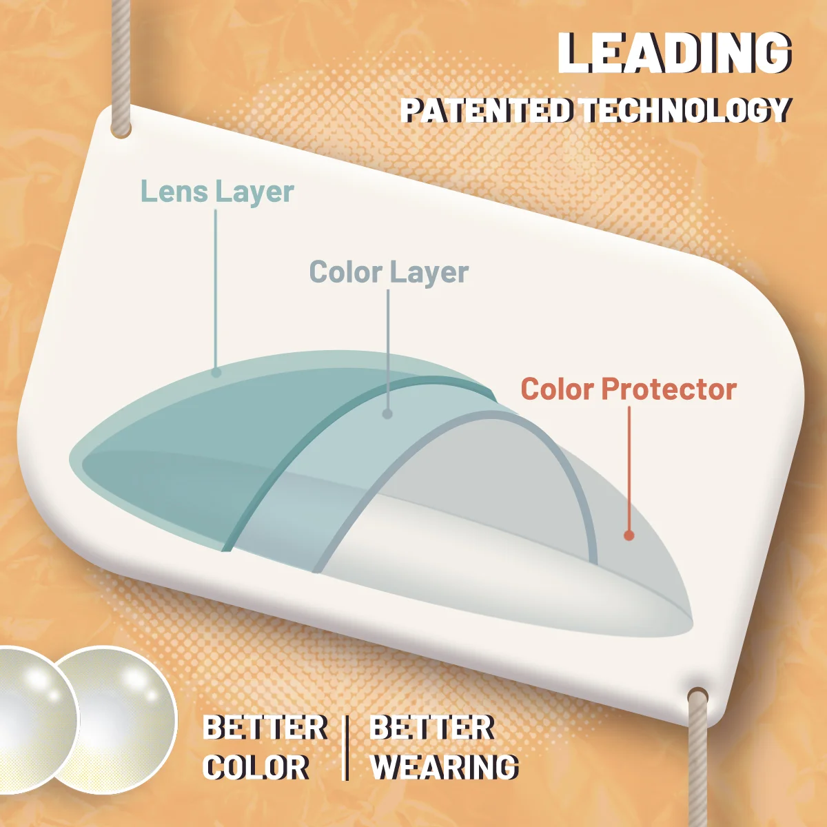 Visuashow Hidrocorcolor Bernstein-Braune Farblinsen für Augen, mit Natürlicher Kleiner Pupille, Jährlich mit Stärke. Weich und bequem, perfekt für den täglichen Gebrauch und das elegante Schönheits-Make-up – Detail 5