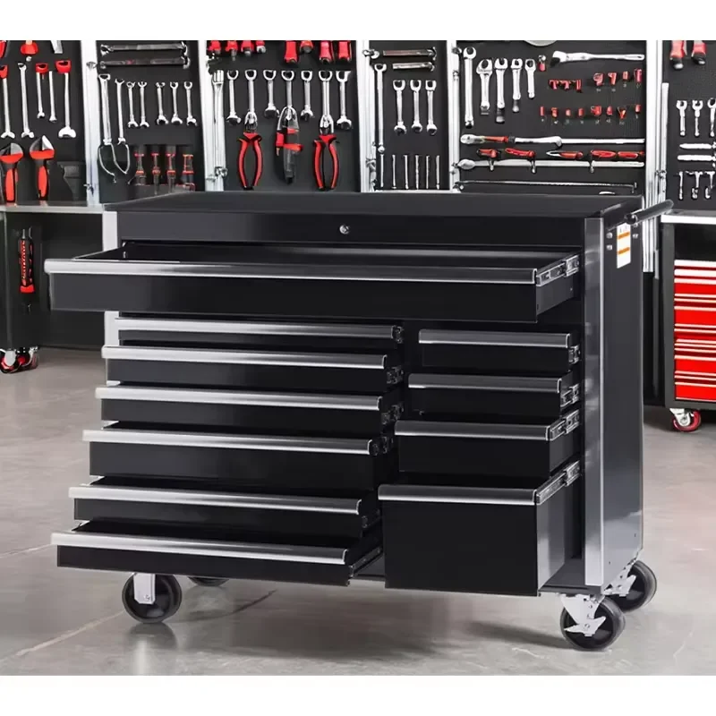 Customizable Heavy-Duty Rolling Workshop Tool Chest Steel Iron Garage Trolley Tool Box Storage Cabinet OEM Tool Storage