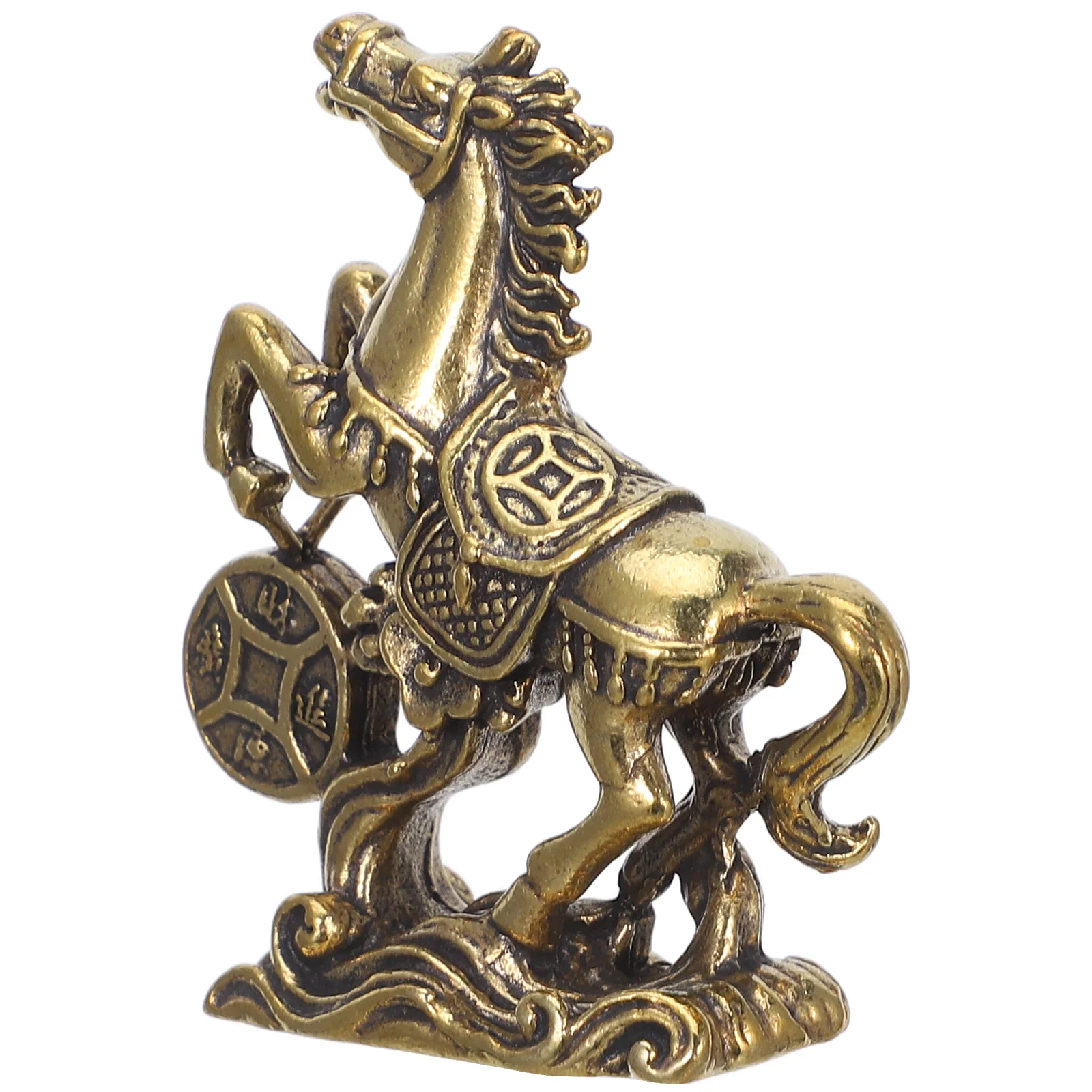 

1pcs Decor Sculpture Lucky Desktop Decor Home Office Decoration Auspicious Horse Statue Horse Shaped Ornament