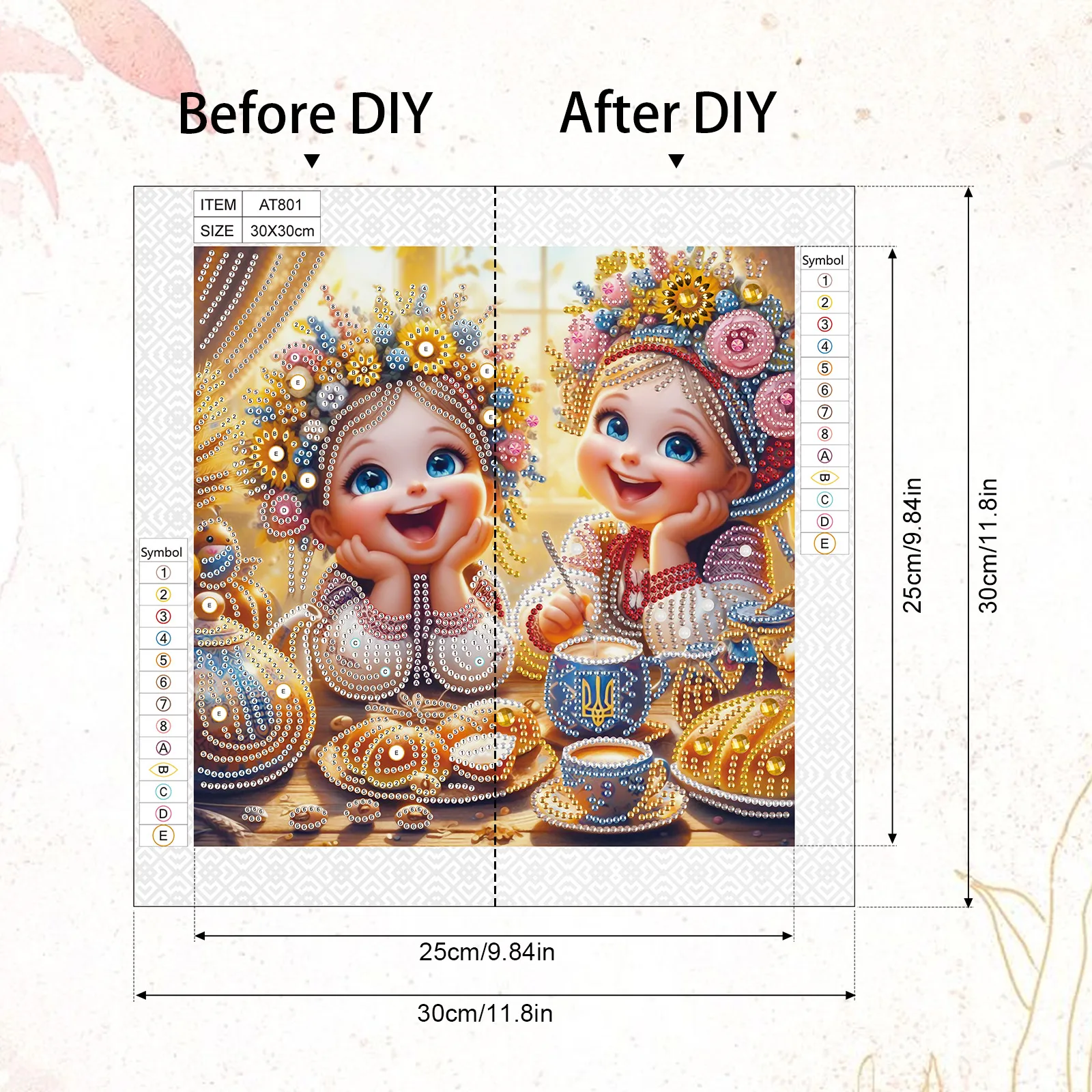 Diamond Art Painting Kits for Adult, DIY Lovely girls Special Shape Diamond Art Kits for Beginners for Home Wall Decoration Gift
