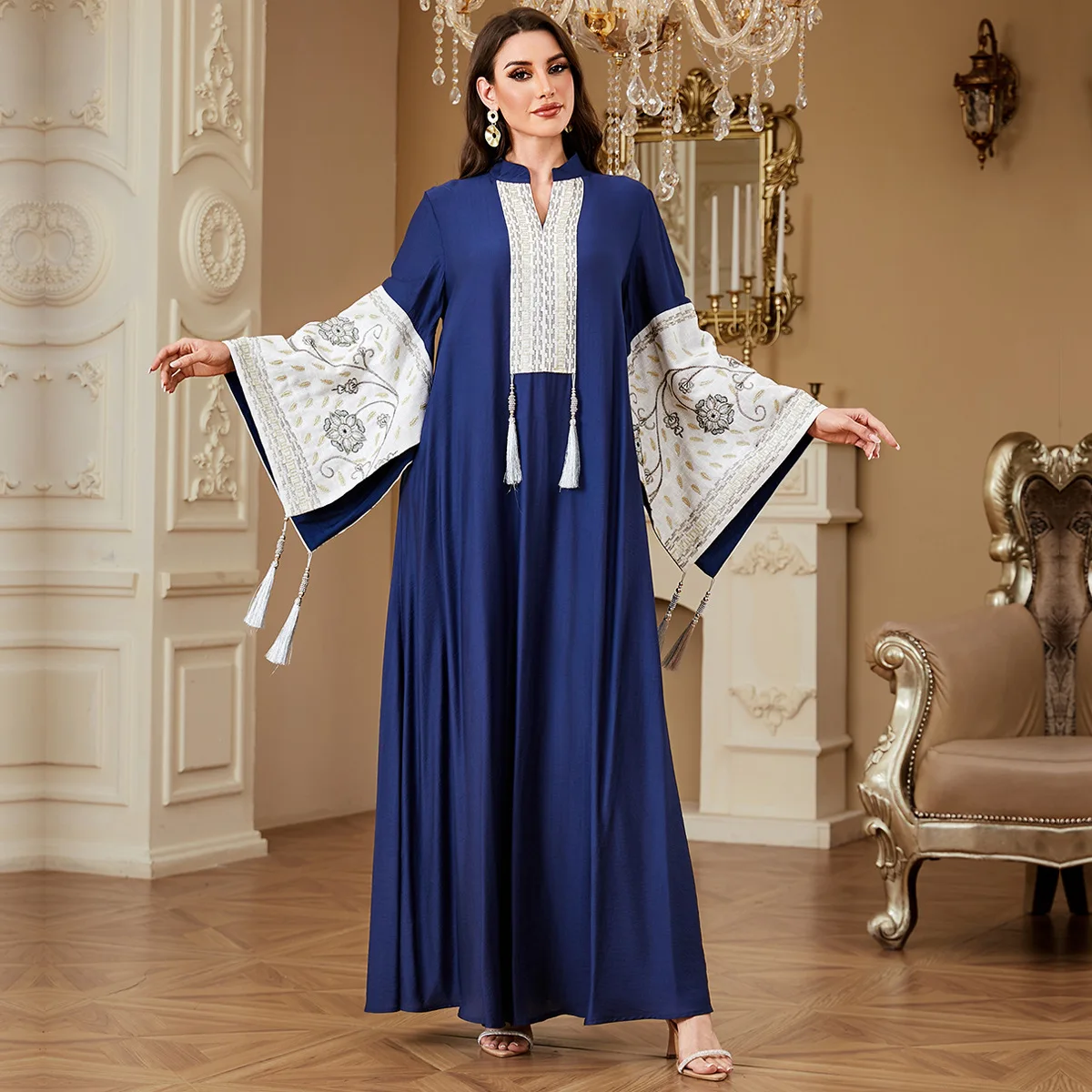 イード・アバヤ 女性用パーティードレス 刺繍入りジャラビーヤ エレガントなムスリム ドバイ ベスティドス・ラルゴ ラマダン モロッコ 礼拝用カフタン アバヤス 2026