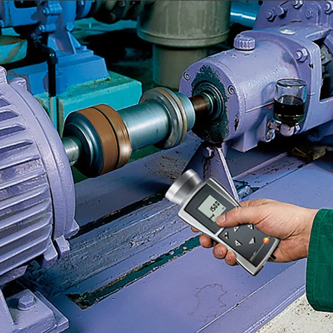 Testo 477 Stroboscope Light Emitting Diode Electronic Tachometer 220V High Precision Handheld Flash Speed Liquid Machine Battery