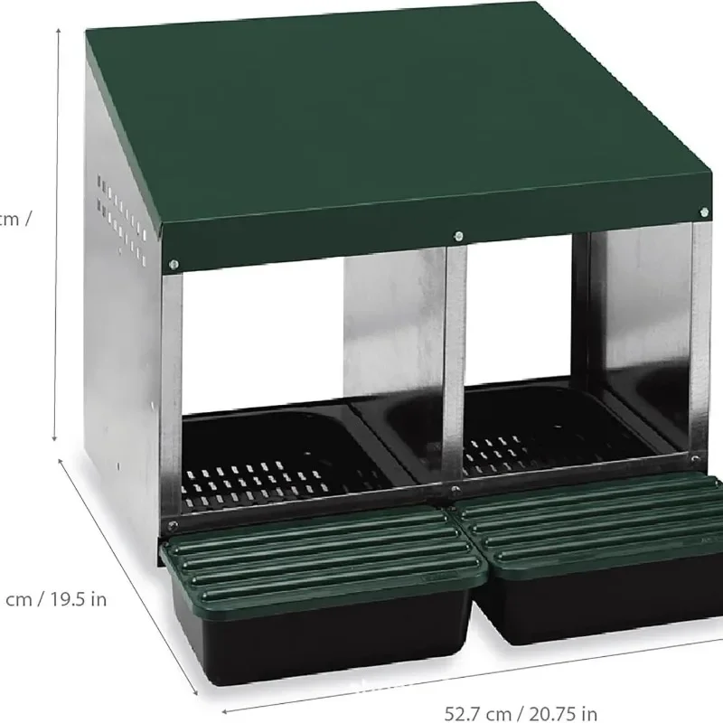 Poultry egg laying box, double-layer farm egg laying box,  nest, 3 holes in the  trough,  coop.