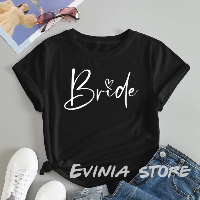 Women Team Bride Bachelorette Party Shower Hen Party Bridesmaid T-Shirt 2023 Girls Wedding Female Tops Tees