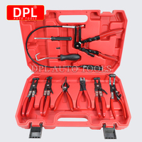 Wire Long Reach Flexible Hose Clamp Pliers Set Fuel Oil Water Hose Tools 9pcs