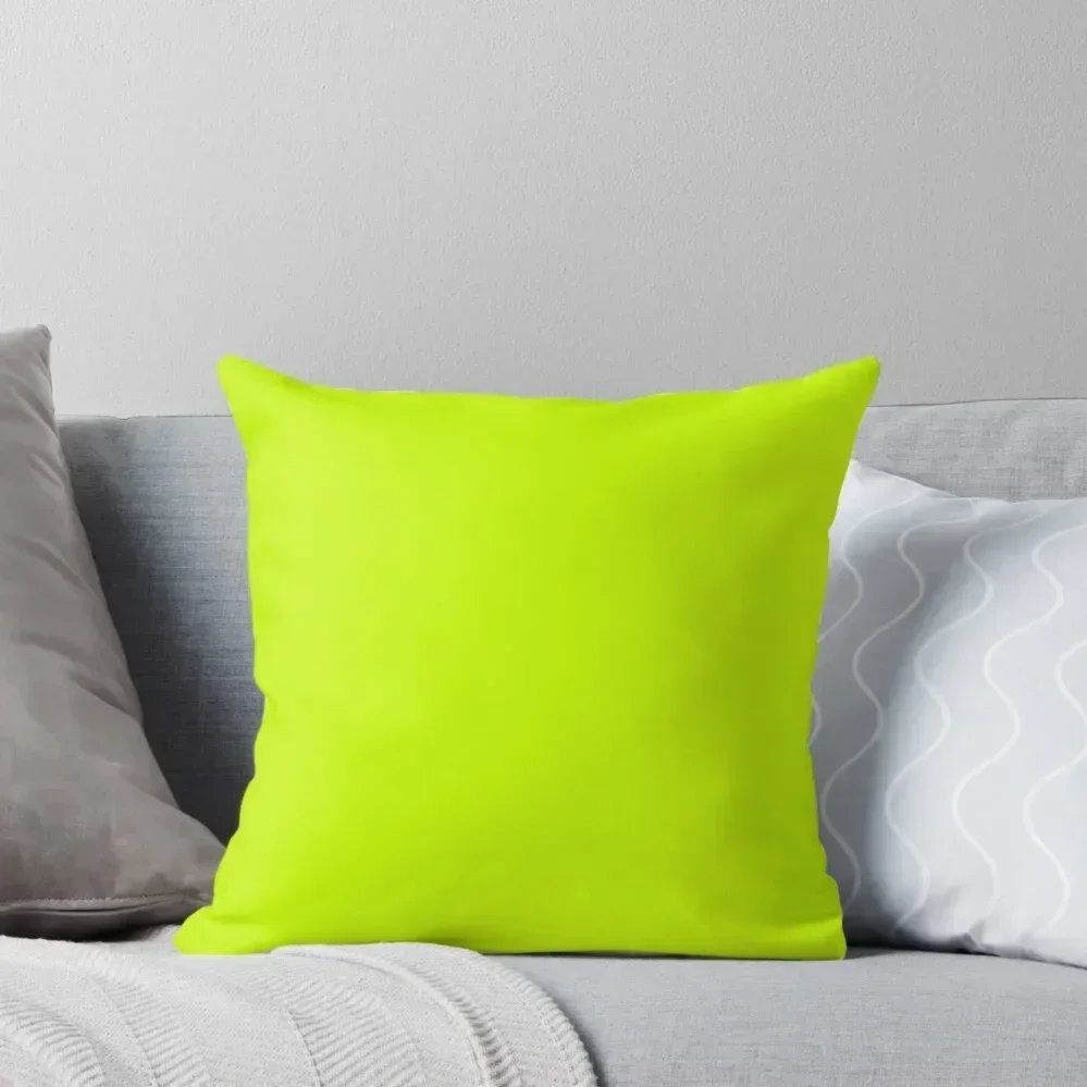 Electric Vibrant Lime Solid Color Throw Pillow christmas pillowcases Cushion Cover Set Sofa Cushion Cover pillow