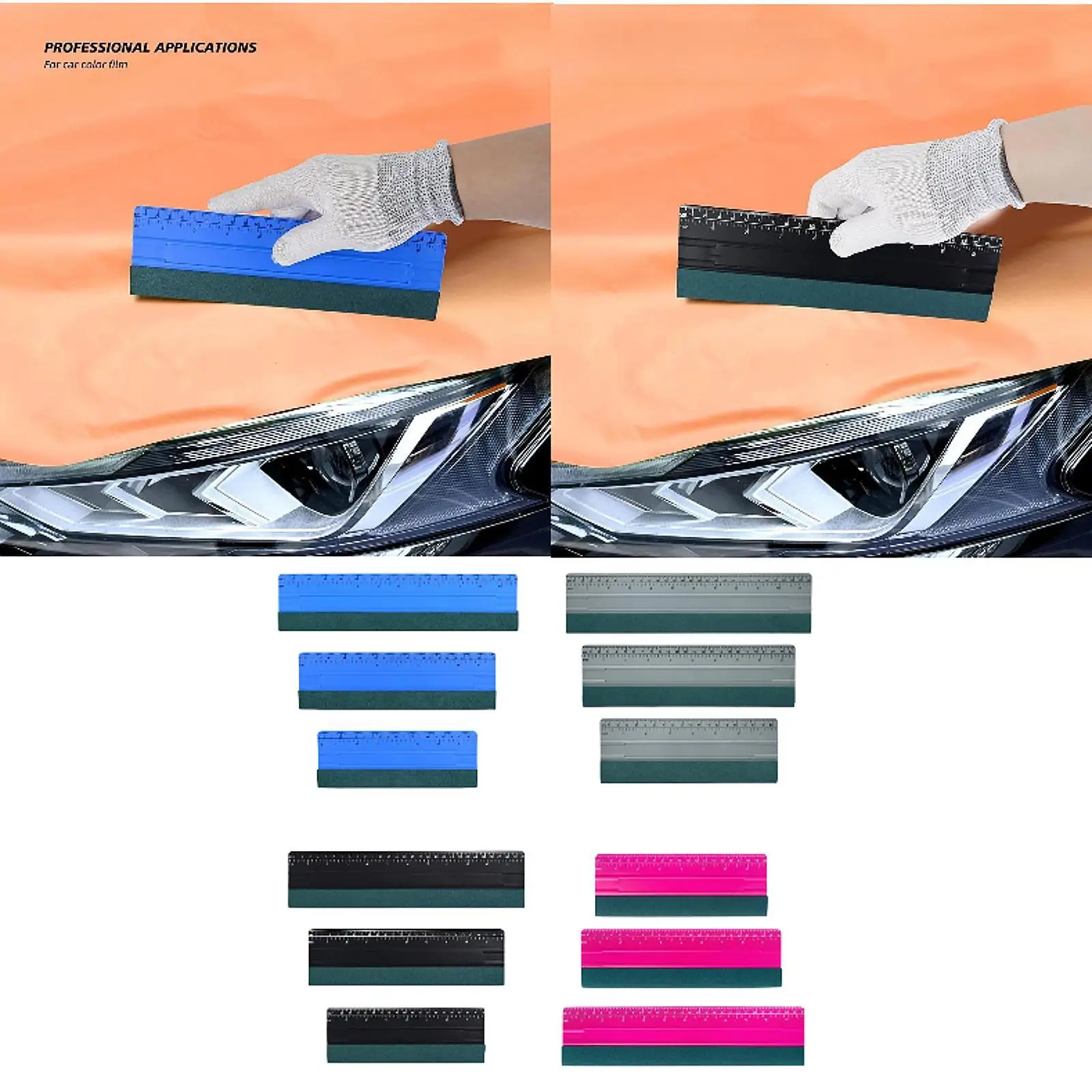 

3Pcs Felt Squeegees for Car Vinyl Wrap for Car Window Tint Installation