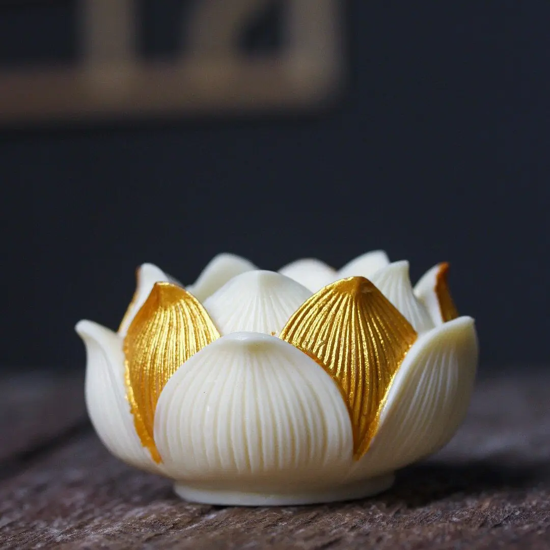 

Cz little tathagata buddha lotus base handpiece sakyamuni buddha base ornament keep safe