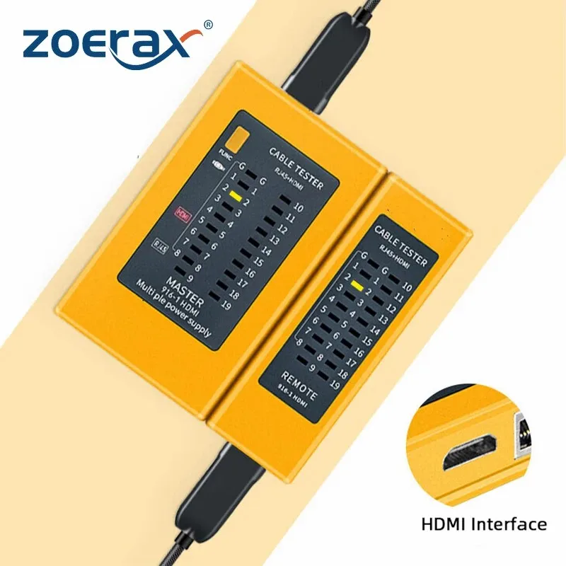 Zoerax-HDMIデジタルケーブルテスター,イーサネットテスター,ネットワークケーブル,rj45,2 in 1