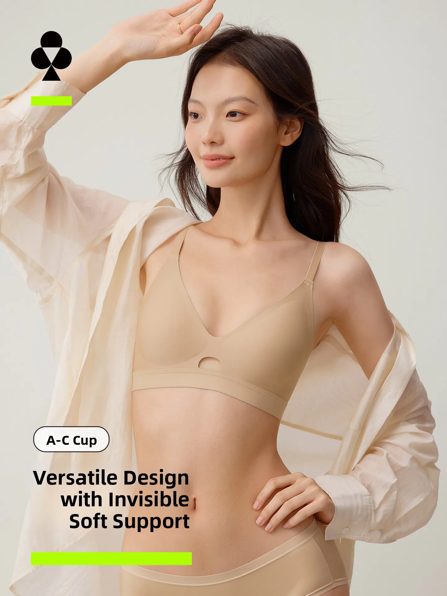 Soft Support Women's Bra Fashion Print Gathered Small Chest No Steel Ring Auxiliary Breast Collection Home Clothes
