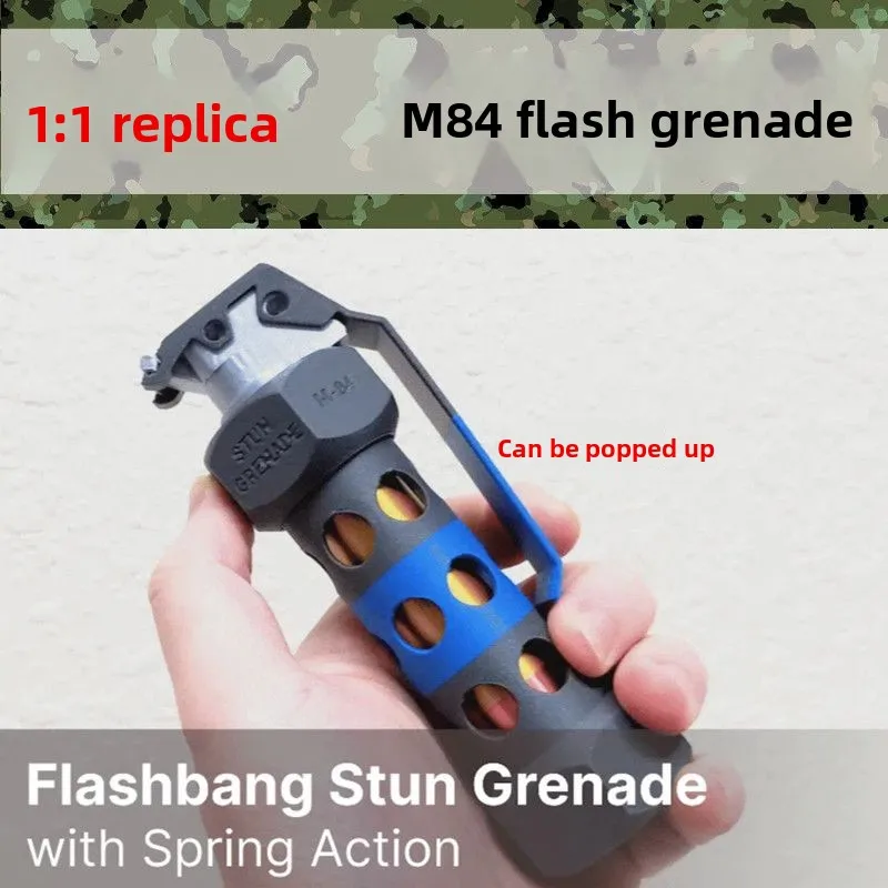 Model 3D Printing M84 Flash Shock Bullet Model Assembly Military We apon Ammunition Simulation Portable Pendant Toy EDC PLASTIC