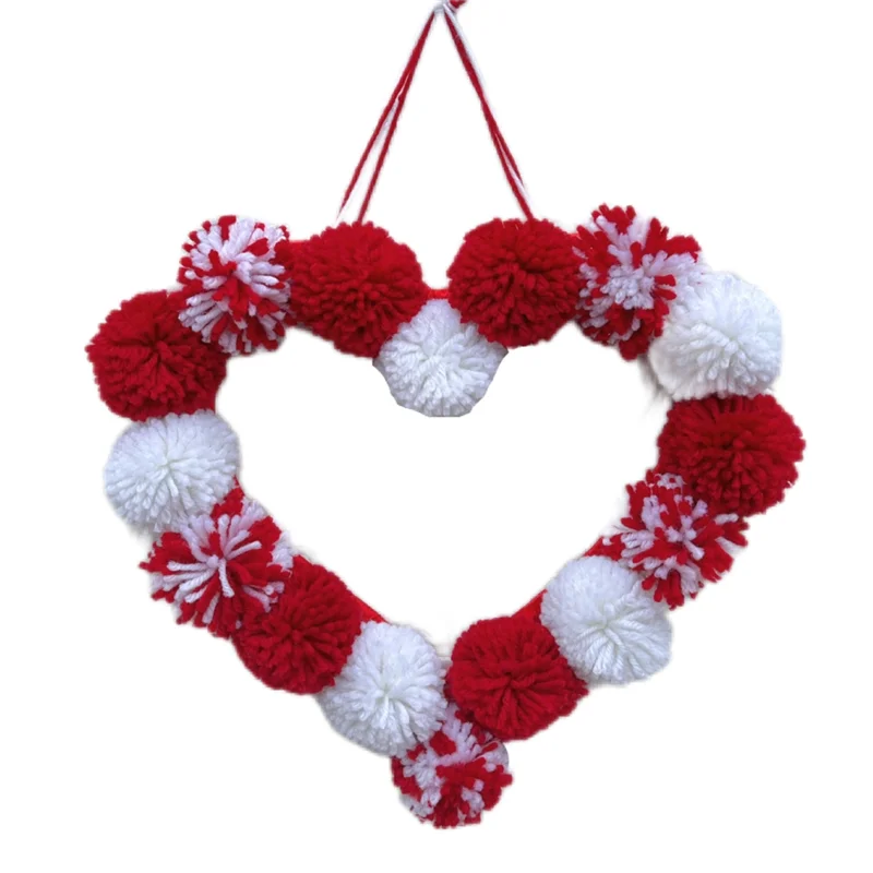 

ABSS-Love Valentine's Day Fur Ball Garland Plush Love Interior Decoration Home Decoration Proposal Wedding Decoration