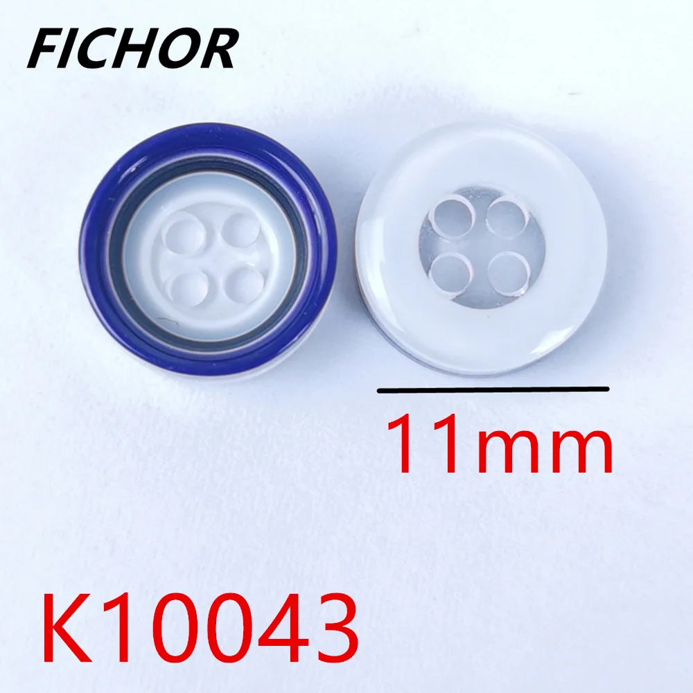 30/50pcs 11mm 4 Holes White Blue Round Resin Buttons Flatback DIY Crafts Children's Apparel Clothing Sewing Accessories