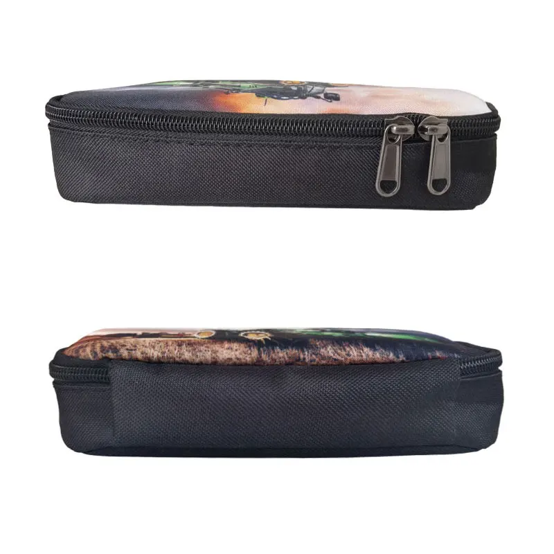 Estuche para lápices con estampado de lobo aullando, caja para lápices con diseño de lobo aullando bajo el luz de la luna, portalápices escolar, estuche de cosméticos, suministro escolar