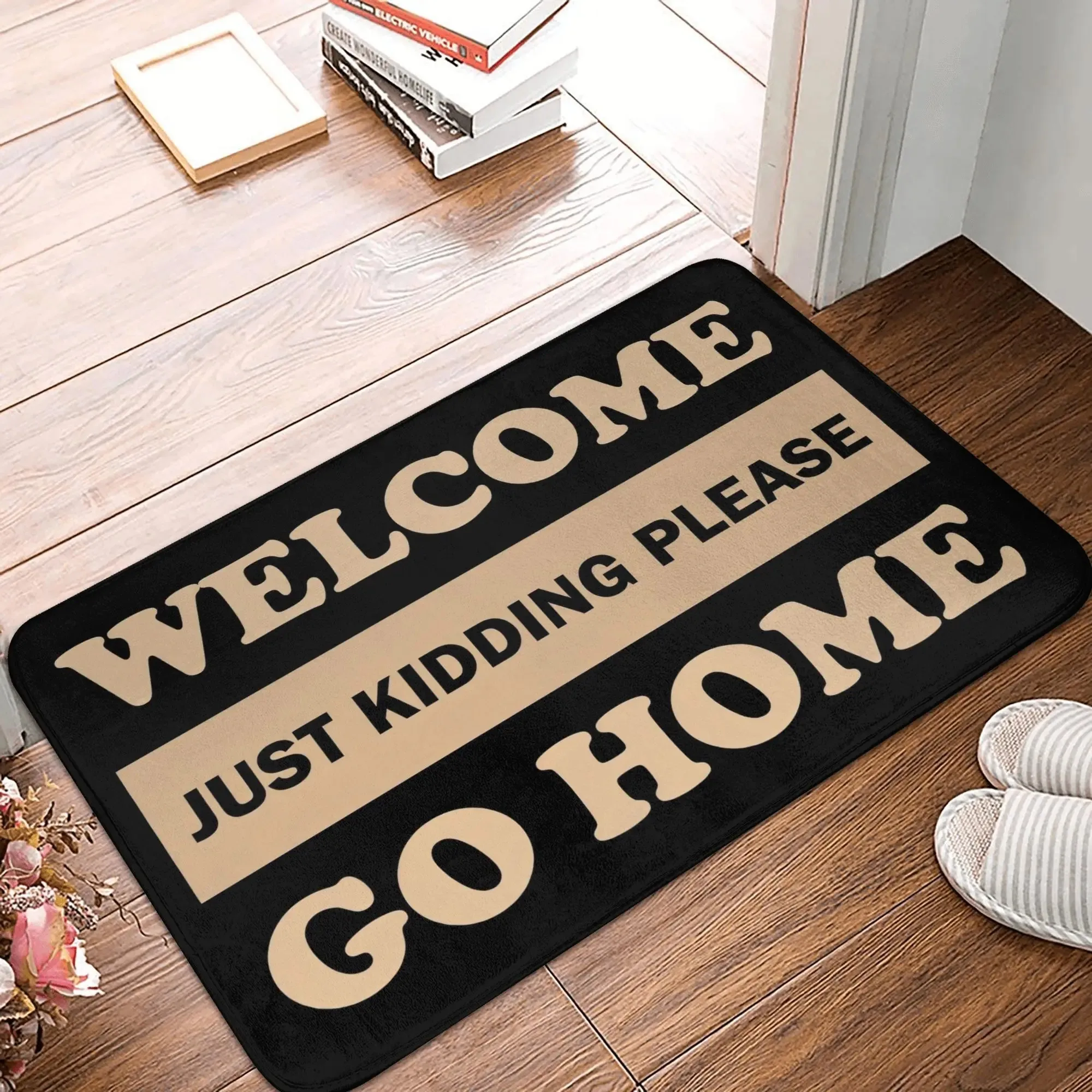 Vintage Willkommen Fußmatte Kleiner rutschfester Innenbereich Teppich Bodenteppich für Schlafzimmer Teetisch Küche Fußpolster Eingang Dekor