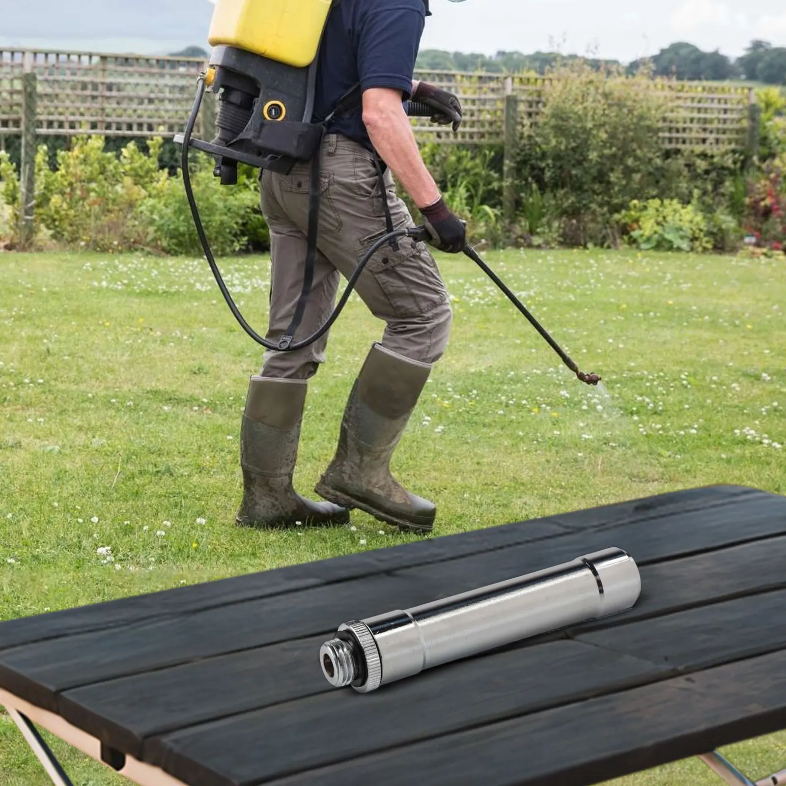 

Garden Sprayer Handle in Stainless Steel for Enhanced Performance and Ease of Use for Various Outdoor Applications