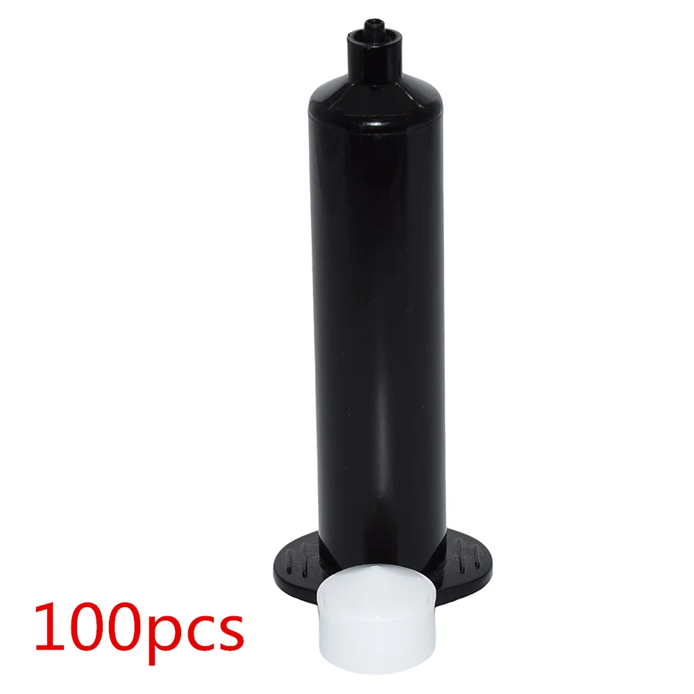 

100pcs Black Dispensing Syringe Barrels 30cc 30ml Glues Adhesives Dispenser Industrial Syringes Tube Set with Syringe Stopper