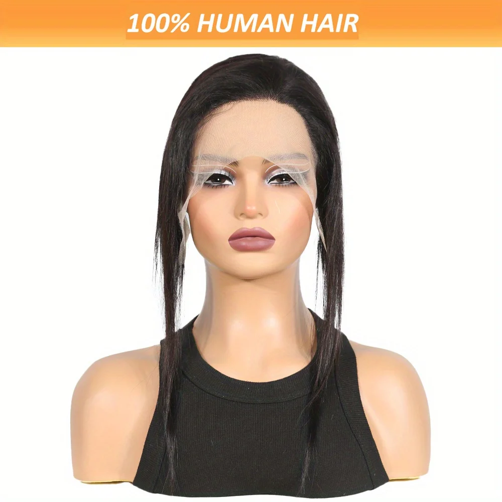 Gorro de peluca Frontal recto de encaje transparente 13x5x1 para hacer pelucas de cabello humano, línea de cabello Natural, correa ajustable para mujeres
