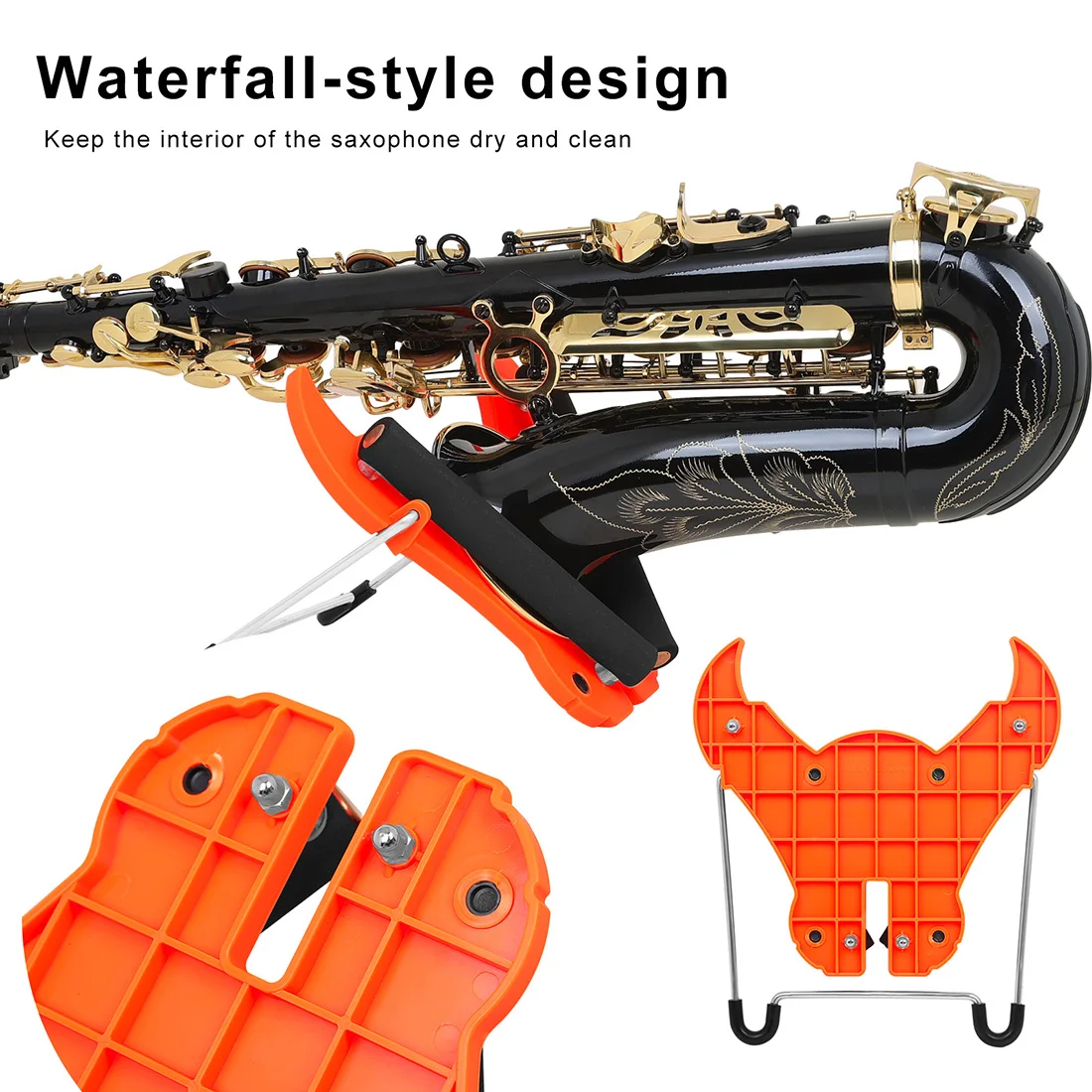 SLADE الساكسفون حامل المحمولة ألتو الساكسفون دعم طوي حامل ثلاثي القوائم قوس ألتو الساكسفون آلات النفخ أجزاء