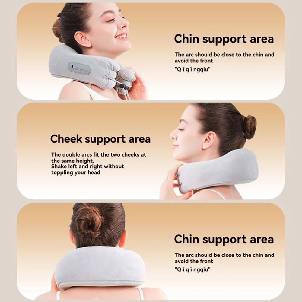 

Stable Electric Neck Massager U-Shaped Cervical Massage Pillow EMS Pulse Heating With Remote Control Home Office Gift