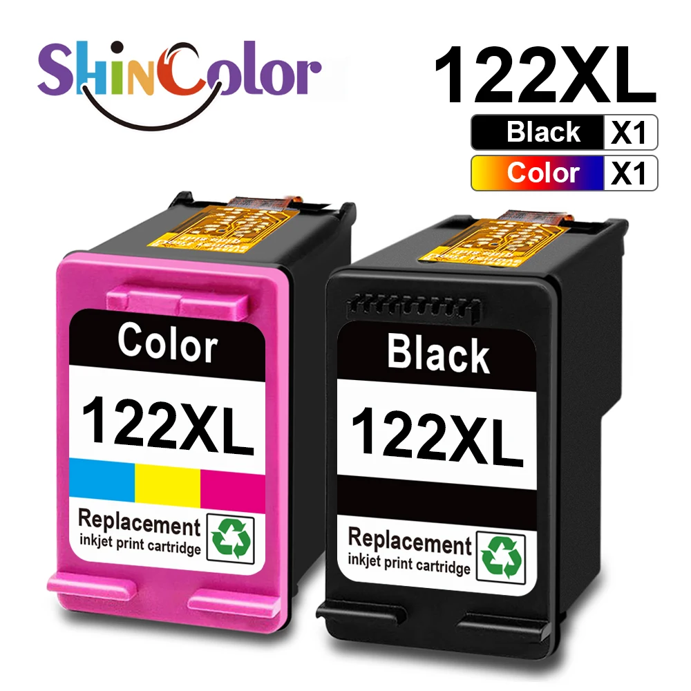 ShinColor 122 XL 122XL Remanufactured Color Ink Cartridge Cartucho For HP122 For HP122XL For HP Deskjet 1510 2050 3050 Printer