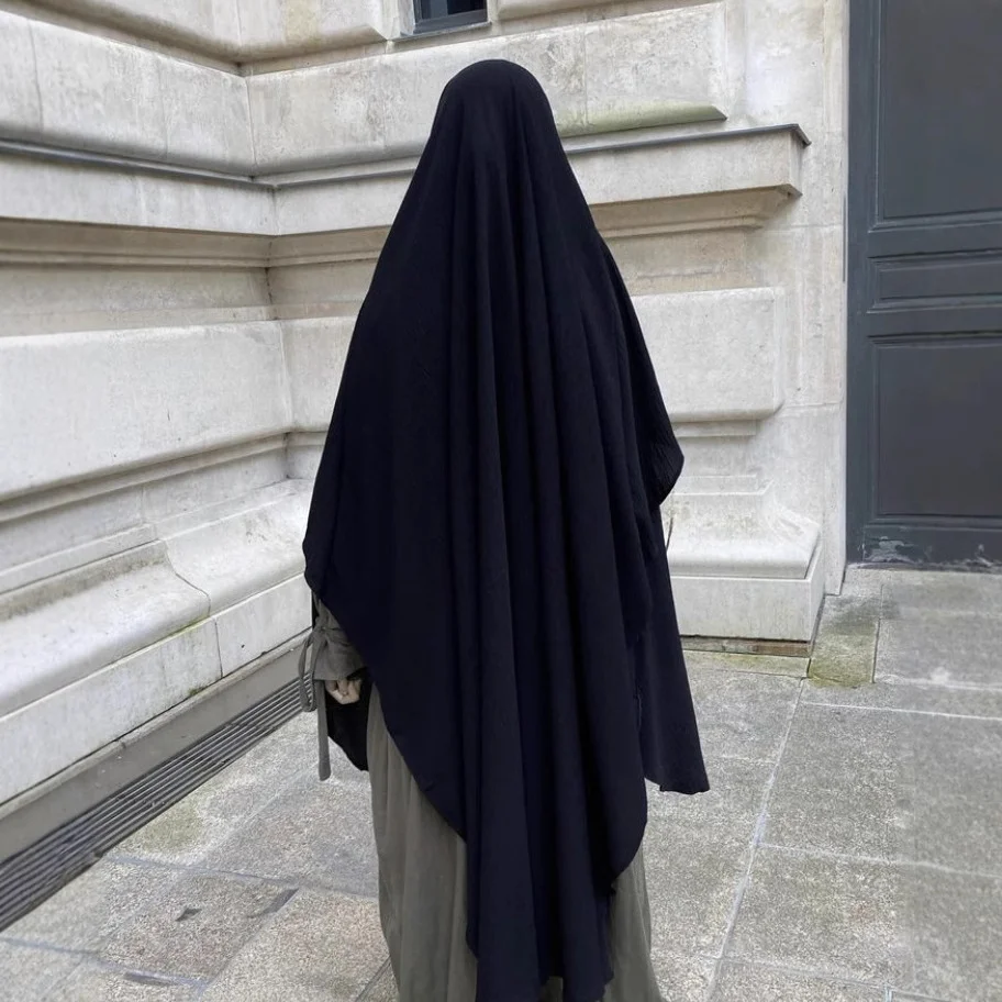Feminino simples oração xale envolve lenço instantâneo hijab grande camada única roupas abaya muçulmano lenço preto