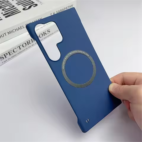 Luxury Ultra Thin Frameless Magnetic For Magsafe Case For Samsung S24 S23 Ultra S22 Plus S21 S20 FE S10 Slim Hard PC Matte Cover